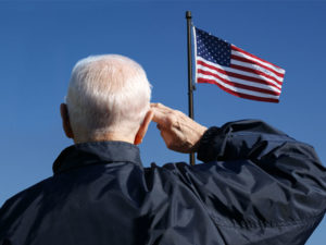 Why American Veterans inline image An American veteran salutes the American flag